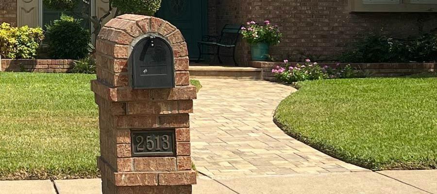Brick mailbox installation, brick mailbox repair, and even brick mailbox flag replacement.